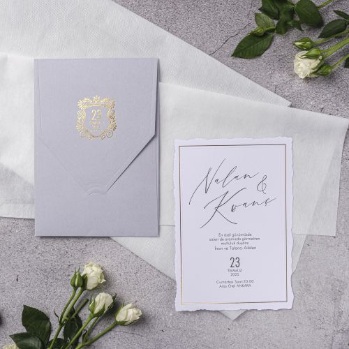 STY-10315 GOLD STAYLISH DAVETİYELER