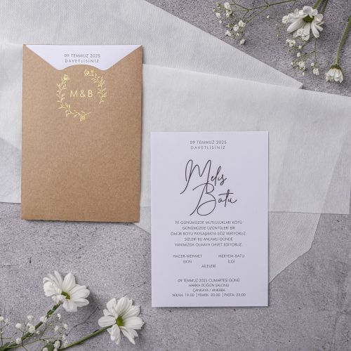 STY-10319 GOLD STAYLISH DAVETİYELER