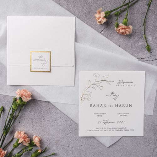 STY-10354 GOLD STAYLISH DAVETİYELER