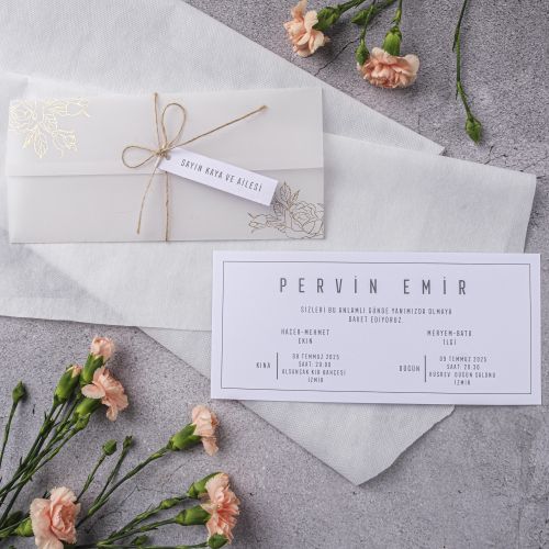 STY-10356 GOLD STAYLISH DAVETİYELER