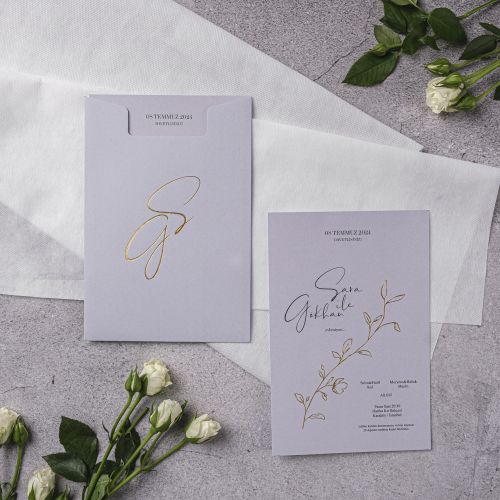 STY-10375 GOLD STAYLISH DAVETİYELER